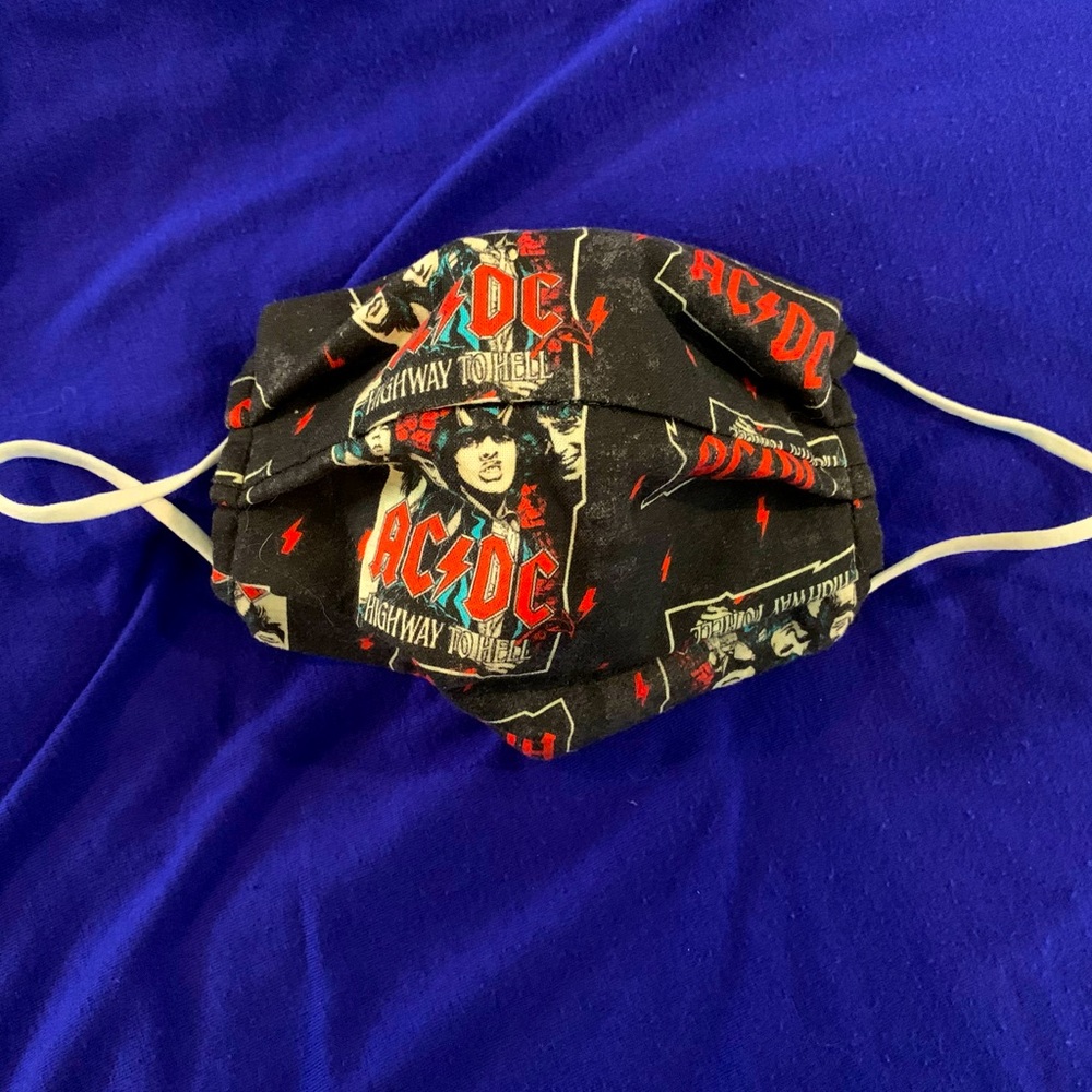 Handmade AC/DC Highway to Hell Cloth face mask